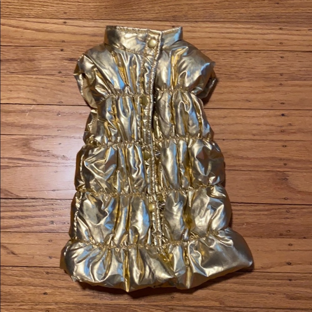 BeBe Metallic Gold Vest 5T